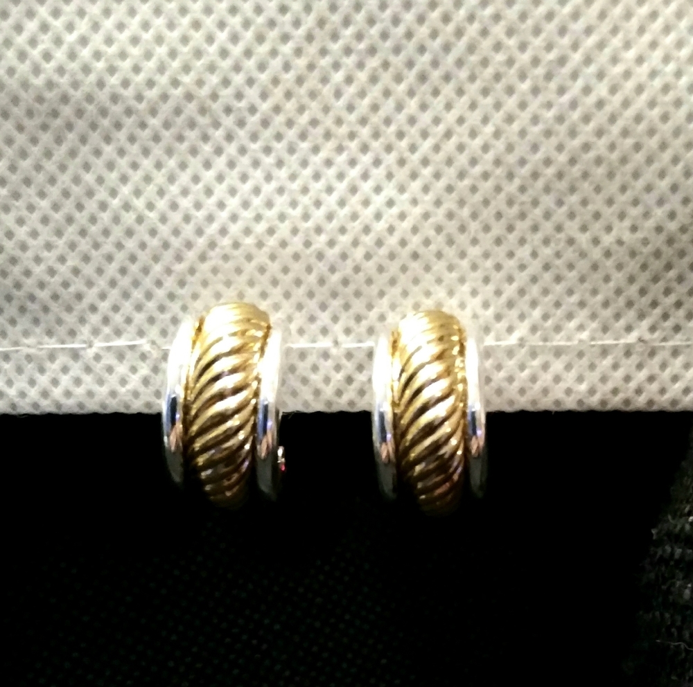 Vintage Gold & Silver Clip On Earrings